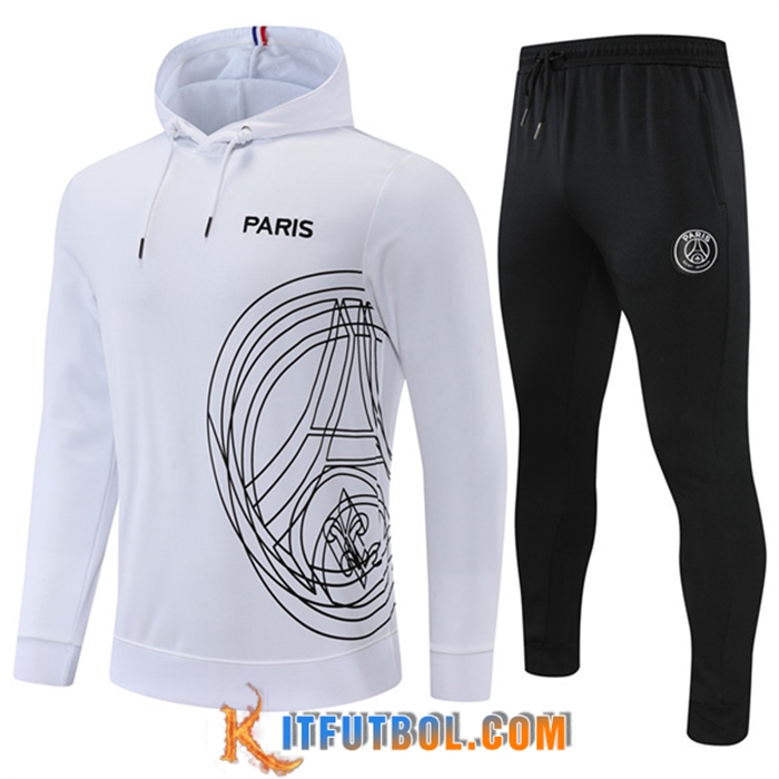 Chaqueta Con Capucha Chandal PSG Blanco 2022/2023