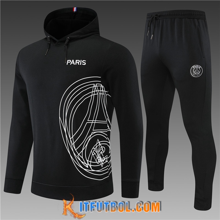 Chaqueta Con Capucha Chandal PSG Ninos Negro 2022/2023