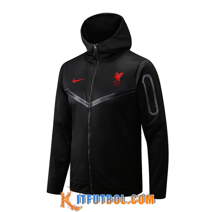 Chaqueta Con Capucha FC Liverpool Negro 2022/2023