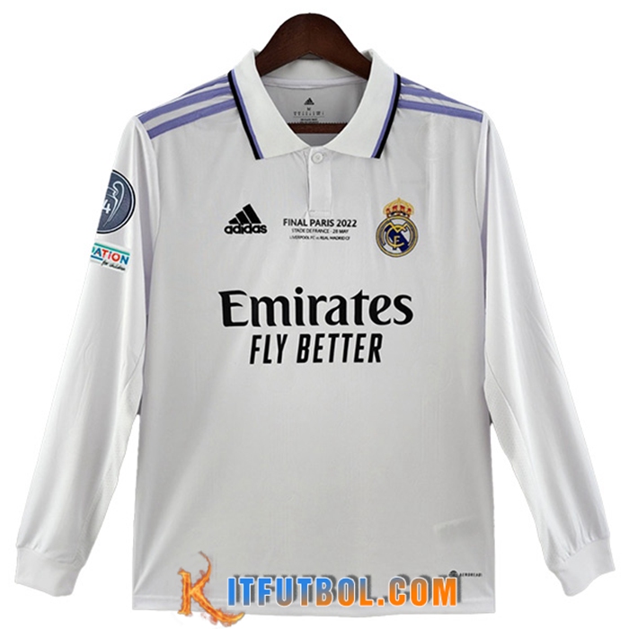 Camisetas De Futbol Real Madrid 14 Champions Edition Primera Manga Larga 2022/2023