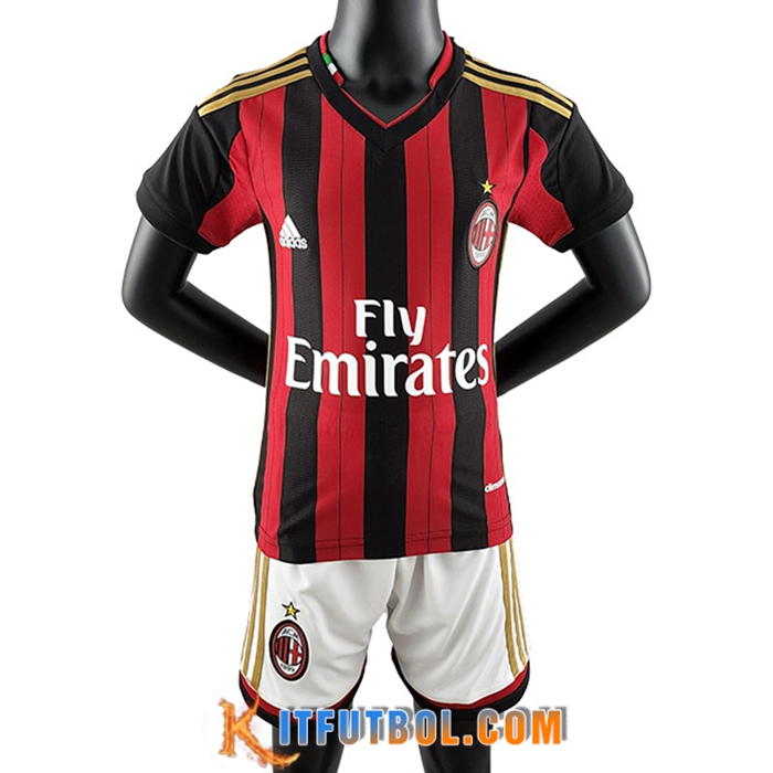 Camisetas De Futbol AC Milan Ninos Retro Primera 2013/2014
