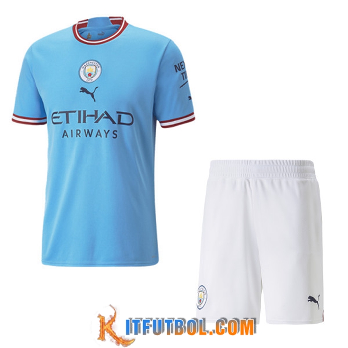 Camisetas De Futbol Manchester City Primera + Cortos 2022/2023