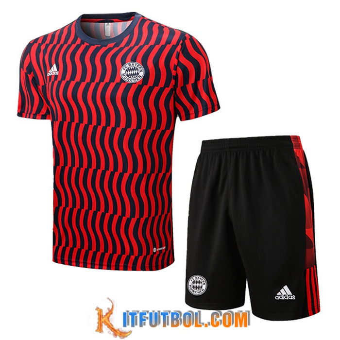 Camiseta Entrenamiento + Cortos Bayern Munich Negro/Rojo 2022/2023