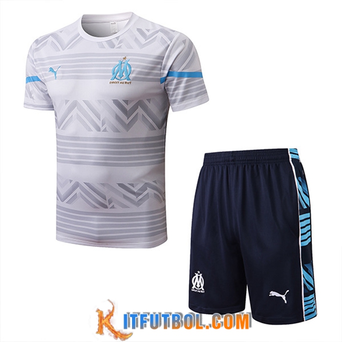 Camiseta Entrenamiento + Cortos Marsella Blanco 2022/2023