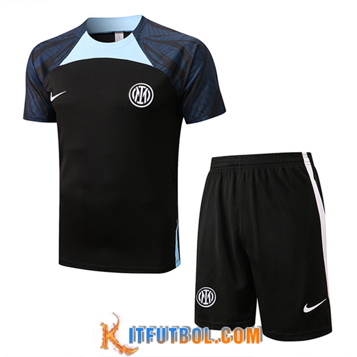 Camiseta Entrenamiento + Cortos Inter Milan Negro 2022/2023