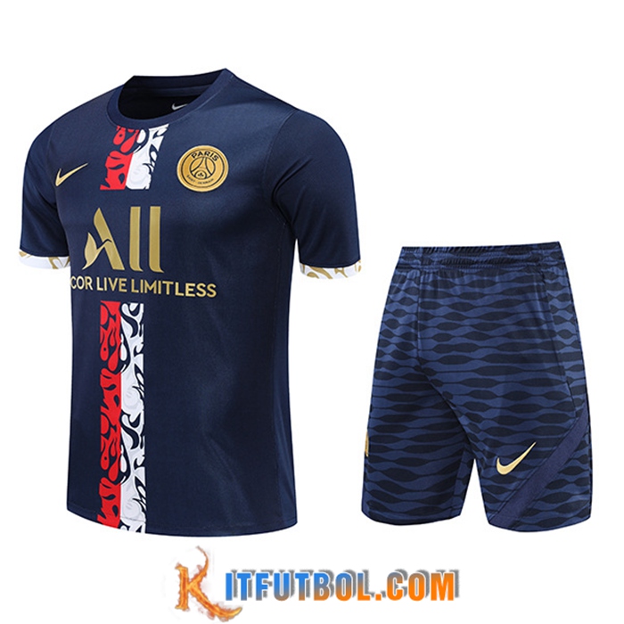 Camiseta Entrenamiento + Cortos PSG Azul marino 2022/2023