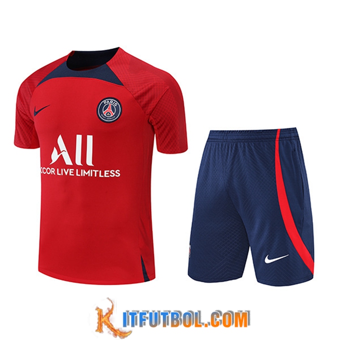 Camiseta Entrenamiento + Cortos PSG Rojo 2022/2023