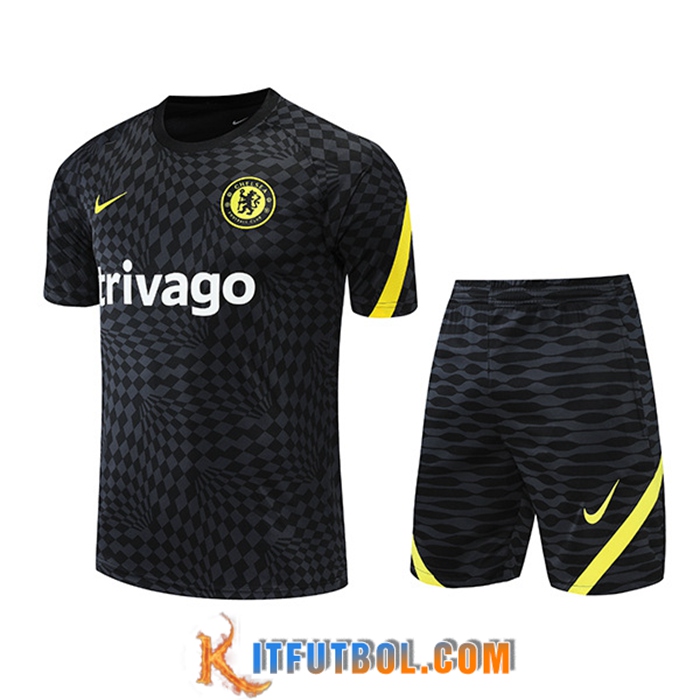 Camiseta Entrenamiento + Cortos FC Chelsea Negro 2022/2023