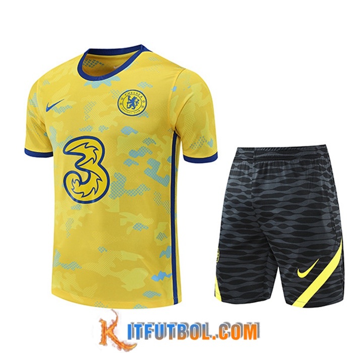 Camiseta Entrenamiento + Cortos FC Chelsea Amarillo 2022/2023