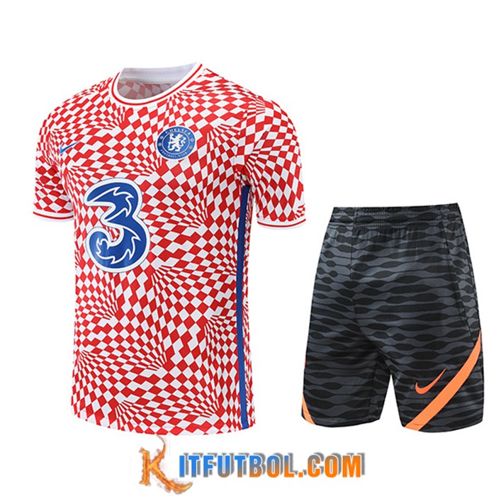 Camiseta Entrenamiento + Cortos FC Chelsea Rojo 2022/2023