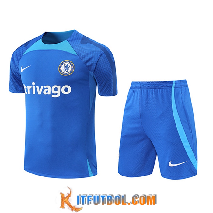 Camiseta Entrenamiento + Cortos FC Chelsea Azul 2022/2023