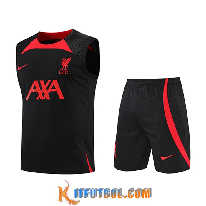 Chalecos De Futbol + Cortos FC Liverpool Rojo/Negro 2022/2023