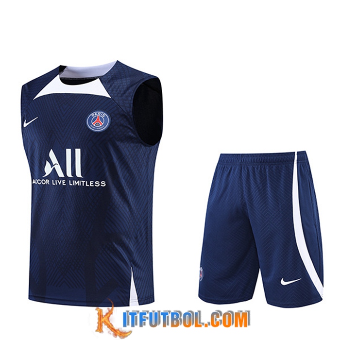 Chalecos De Futbol + Cortos PSG Azul marino/Blanco 2022/2023