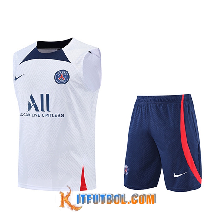 Chalecos De Futbol + Cortos PSG Azul/Blanco 2022/2023