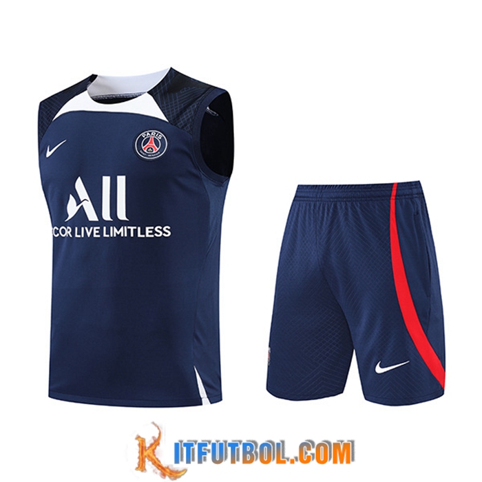 Chalecos De Futbol + Cortos PSG Azul marino/Negro 2022/2023