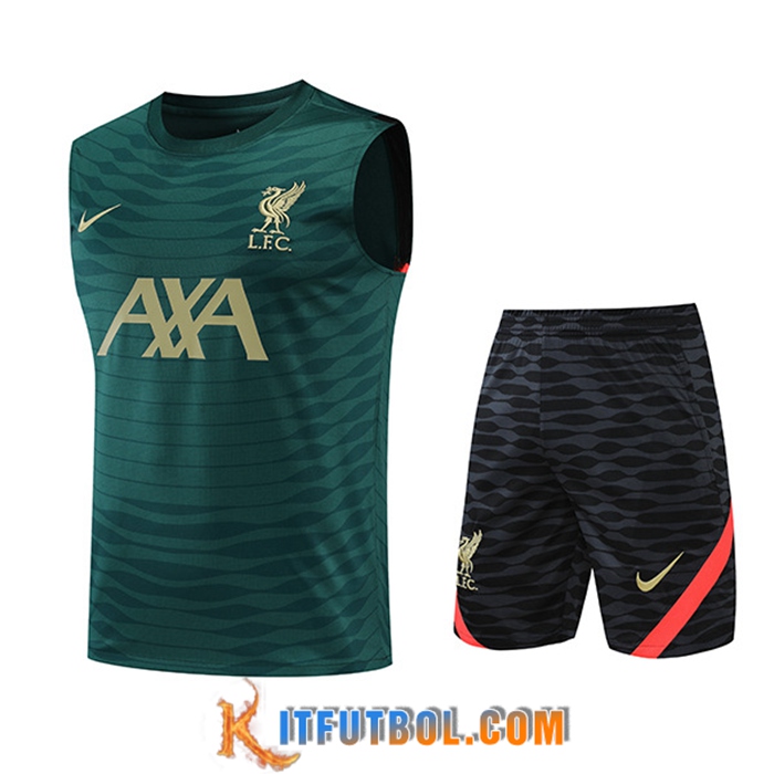 Chalecos De Futbol + Cortos FC Liverpool Verde 2022/2023