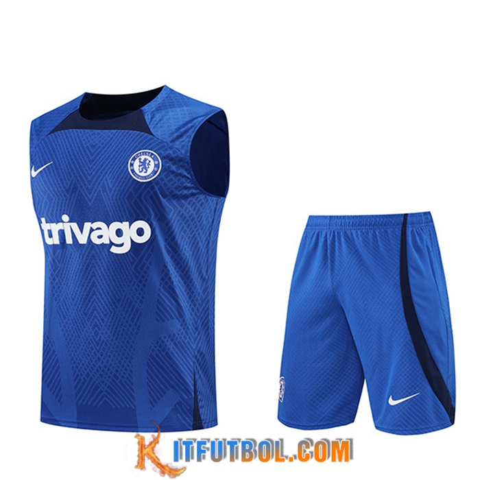 Chalecos De Futbol + Cortos FC Chelsea Azul/Negro 2022/2023