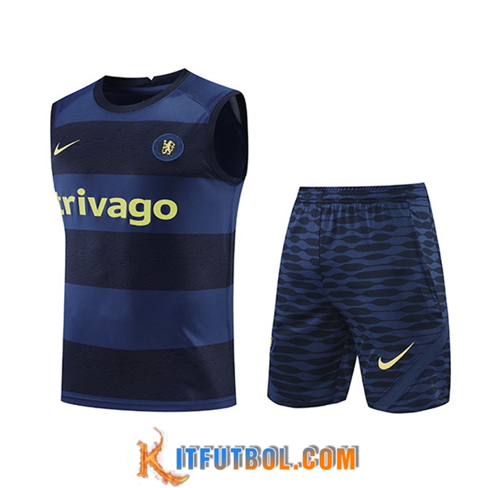 Chalecos De Futbol + Cortos FC Chelsea Negro/Azul 2022/2023