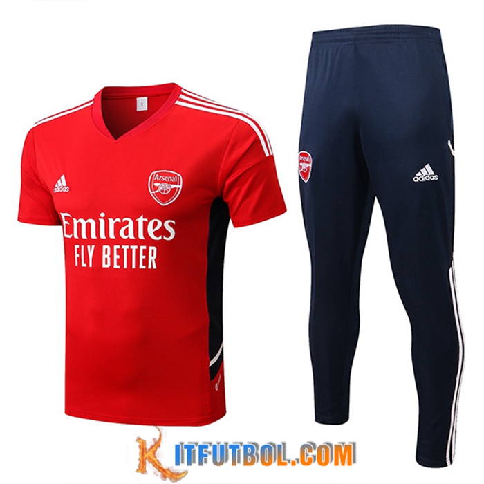 Camiseta Entrenamiento + Pantalones Arsenal Rojo 2022/2023