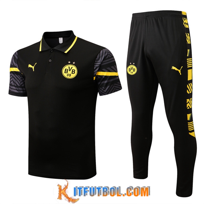 Camiseta Polo Dortmund BVB Negro 2022/2023