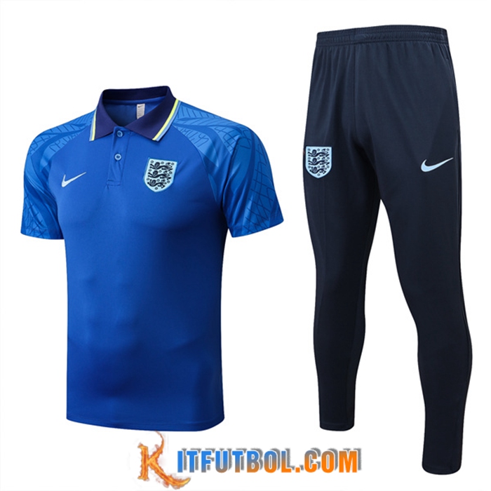 Camiseta Polo Inglaterra Azul 2022/2023