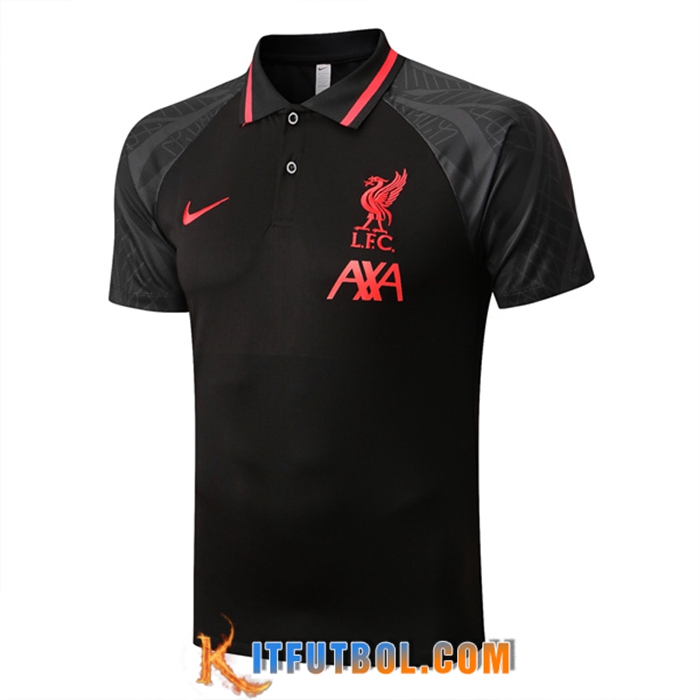 Camiseta Polo FC Liverpool Negro/Gris 2022/2023
