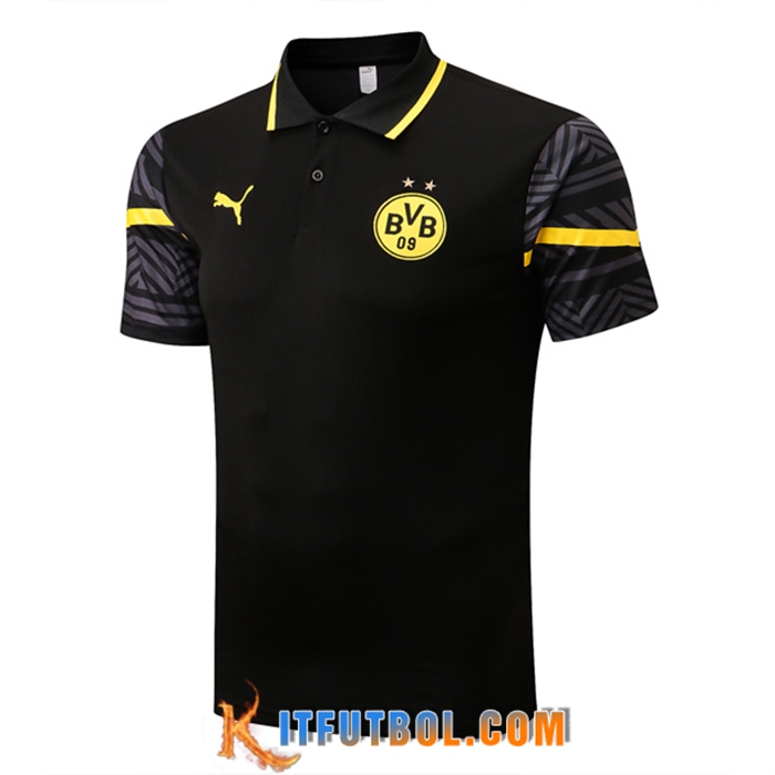 Camiseta Polo Dortmund BVB Negro 2022/2023