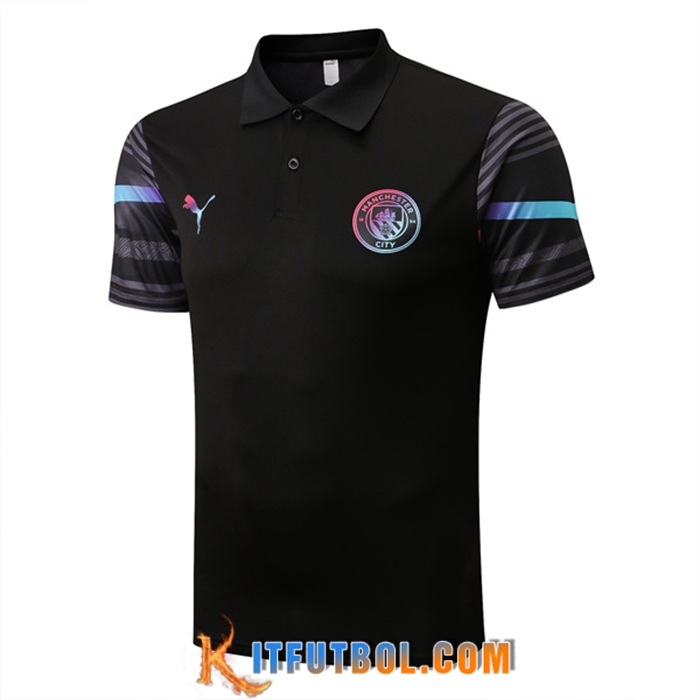 Camiseta Polo Manchester City Negro 2022/2023