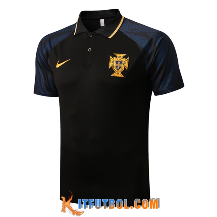 Camiseta Polo Portugal Negro 2022/2023