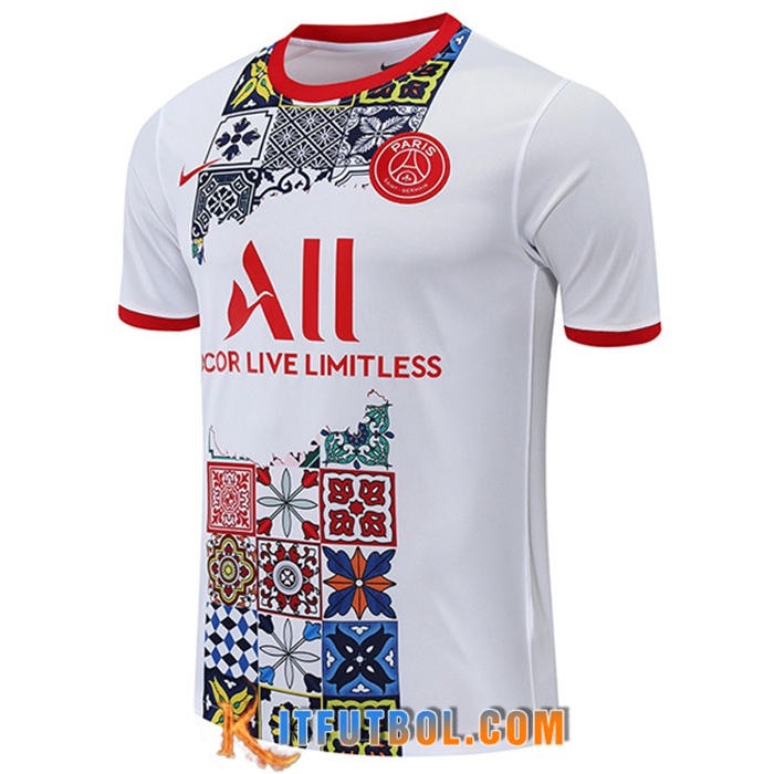 Camiseta Entrenamiento PSG Rojo/Blanco 2022/2023