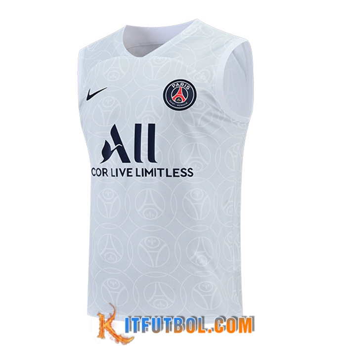 Chalecos De Futbol PSG Blanco/Gris 2022/2023