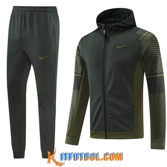 Chaqueta Con Capucha Chandal Nike Verde Oscuro 2022/2023