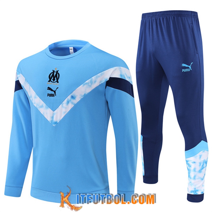 Chandal Equipos De Futbol Marsella OM Azul Claro/Blanco 2022/2023