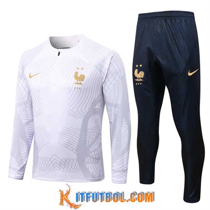Chandal Equipos De Futbol Francia Blanco/Gris 2022/2023
