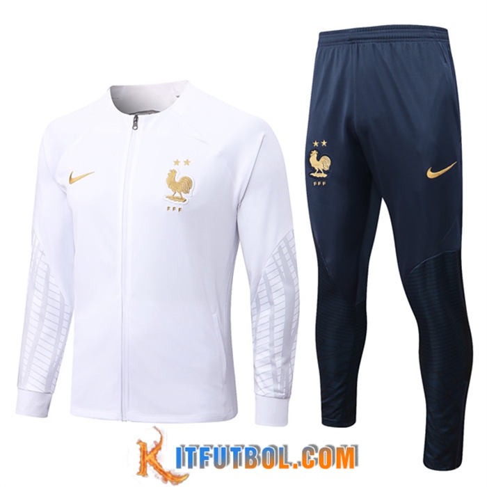 Chandal Equipos De Futbol - Chaquetas Francia Blanco 2022/2023
