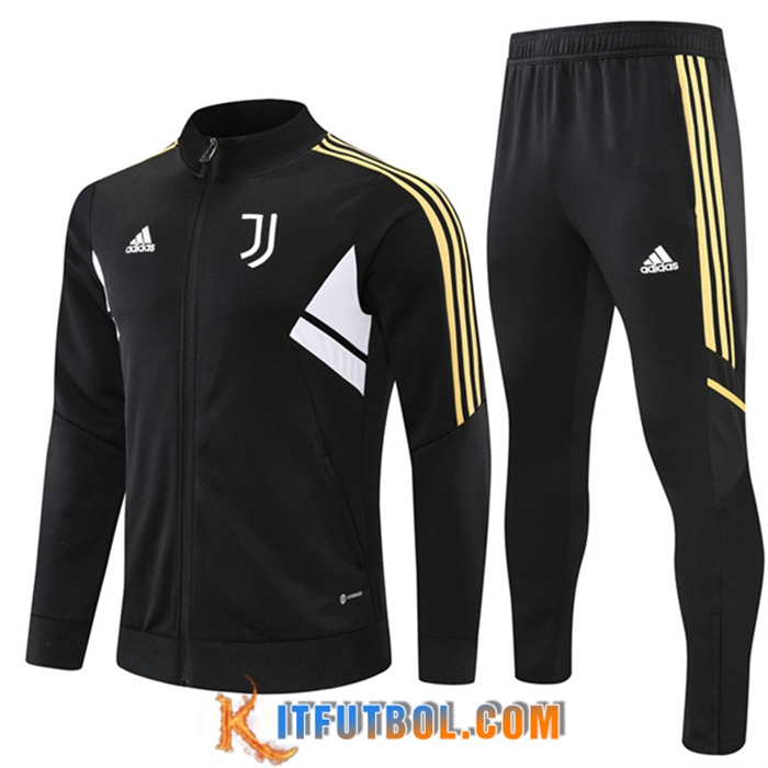 Chandal Equipos De Futbol - Chaquetas Juventus Negro/Blanco 2022/2023