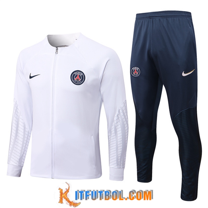 Chandal Equipos De Futbol - Chaquetas PSG Blanco 2022/2023