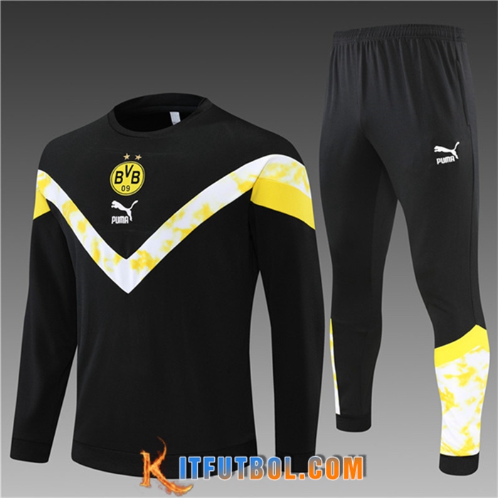 Chandal Equipos De Futbol Dortmund BVB Ninos Negro/Blanco 2022/2023