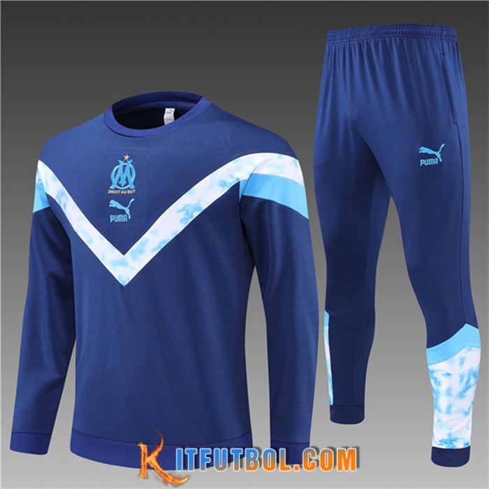 Chandal Equipos De Futbol Marsella OM Ninos Blanco/Azul 2022/2023