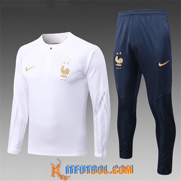 Chandal Equipos De Futbol Francia Ninos Blanco 2022/2023