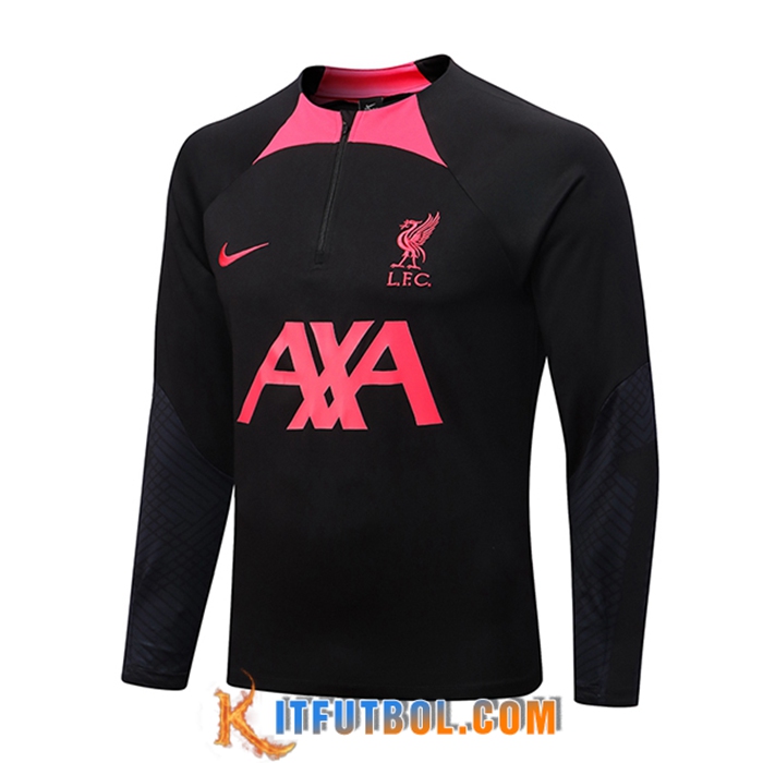 Sudadera De Entrenamiento FC Liverpool Negro/Rosa 2022/2023