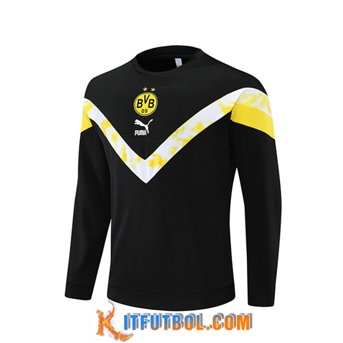 Sudadera De Entrenamiento Dortmund BVB Negro/Blanco 2022/2023