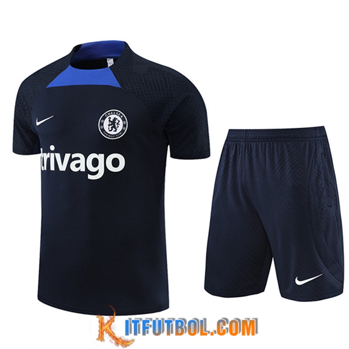 Camiseta Entrenamiento sin mangas + Cortos FC Chelsea Azul marino 2022/2023