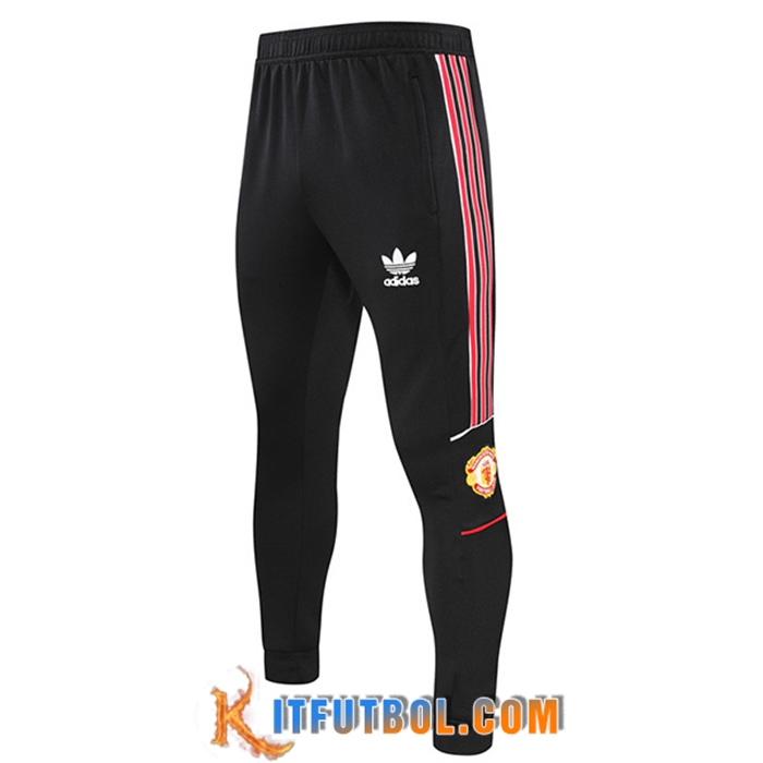 Pantalon Entrenamiento Manchester United Clover Negro 2022/2023