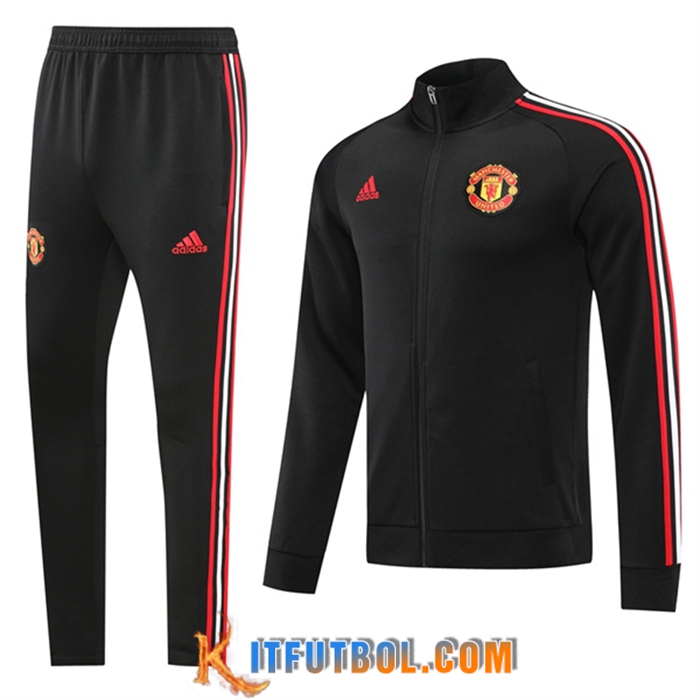 Chandal Equipos De Futbol - Chaqueta Manchester United Negro 2022/2023