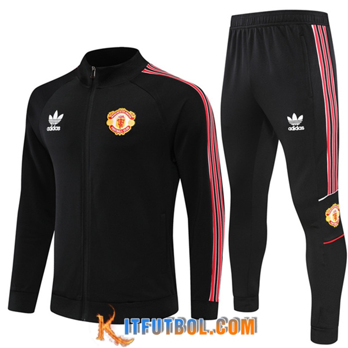 Chandal Equipos De Futbol - Chaqueta Manchester United Clover Negro 2022/2023