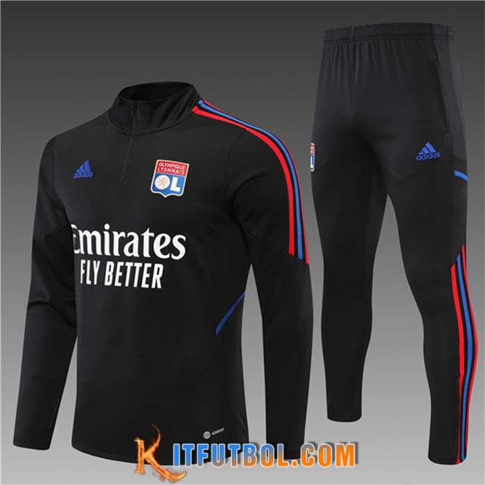 Chandal Equipos De Futbol Lyon Ninos Negro 2022/2023