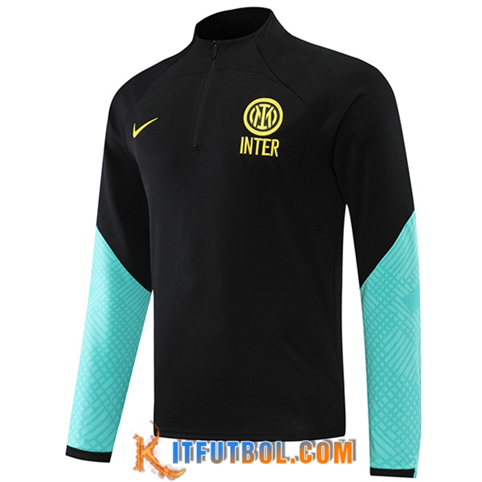 Sudadera De Entrenamiento Inter Milan Negro/Verde 2022/2023