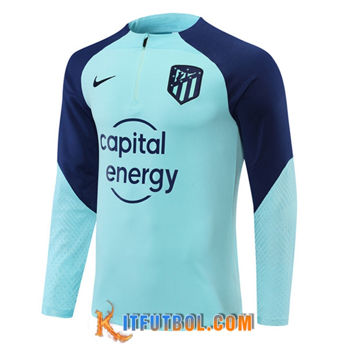 Sudadera De Entrenamiento Atletico Madrid Azul Claro 2022/2023