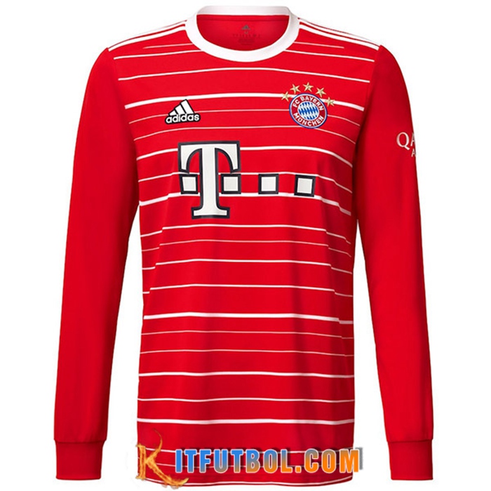 Nueva Camisetas De Futbol Bayern Munich Manga Larga Primera 2022/2023